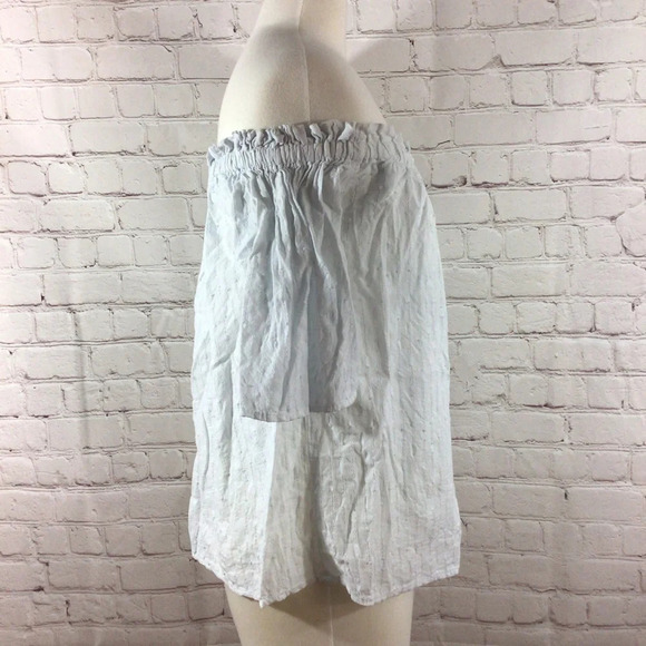 Anthropologie White Off Shoulder Removable Strap Cotton Top -Size Medium - Picture 7 of 12